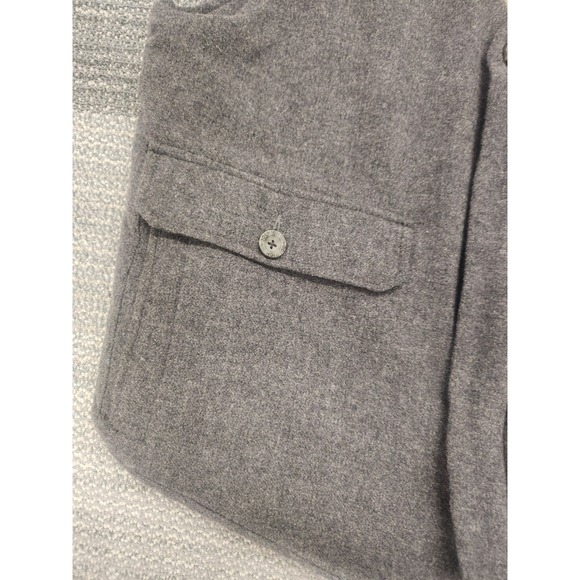 Woolrich Mens‎ Sherpa Lined Vest Dark Gray Full Zip Pockets Size L Barn Core Vtg - Picture 3 of 10